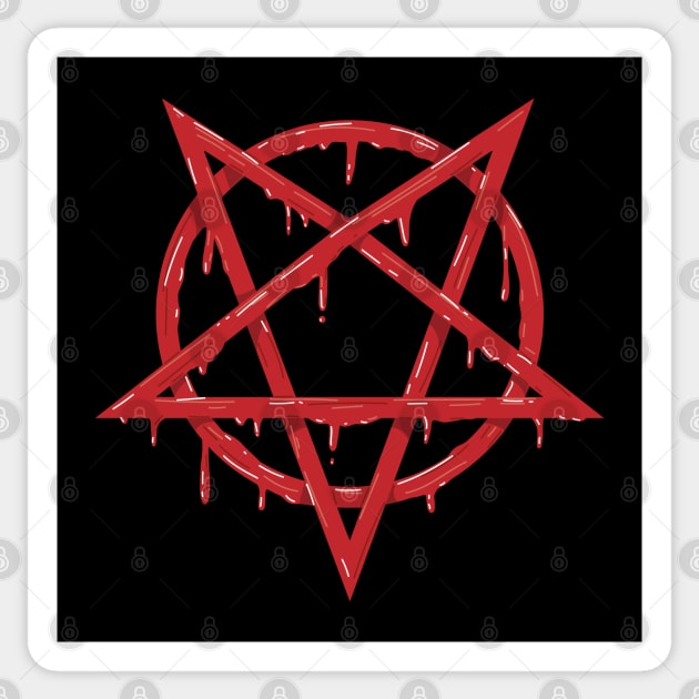 BLOOD PENTAGRAM Sticker by GreatSeries